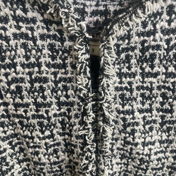 Max Studio Tweed Blazer In Black and White - Picture 8 of 10